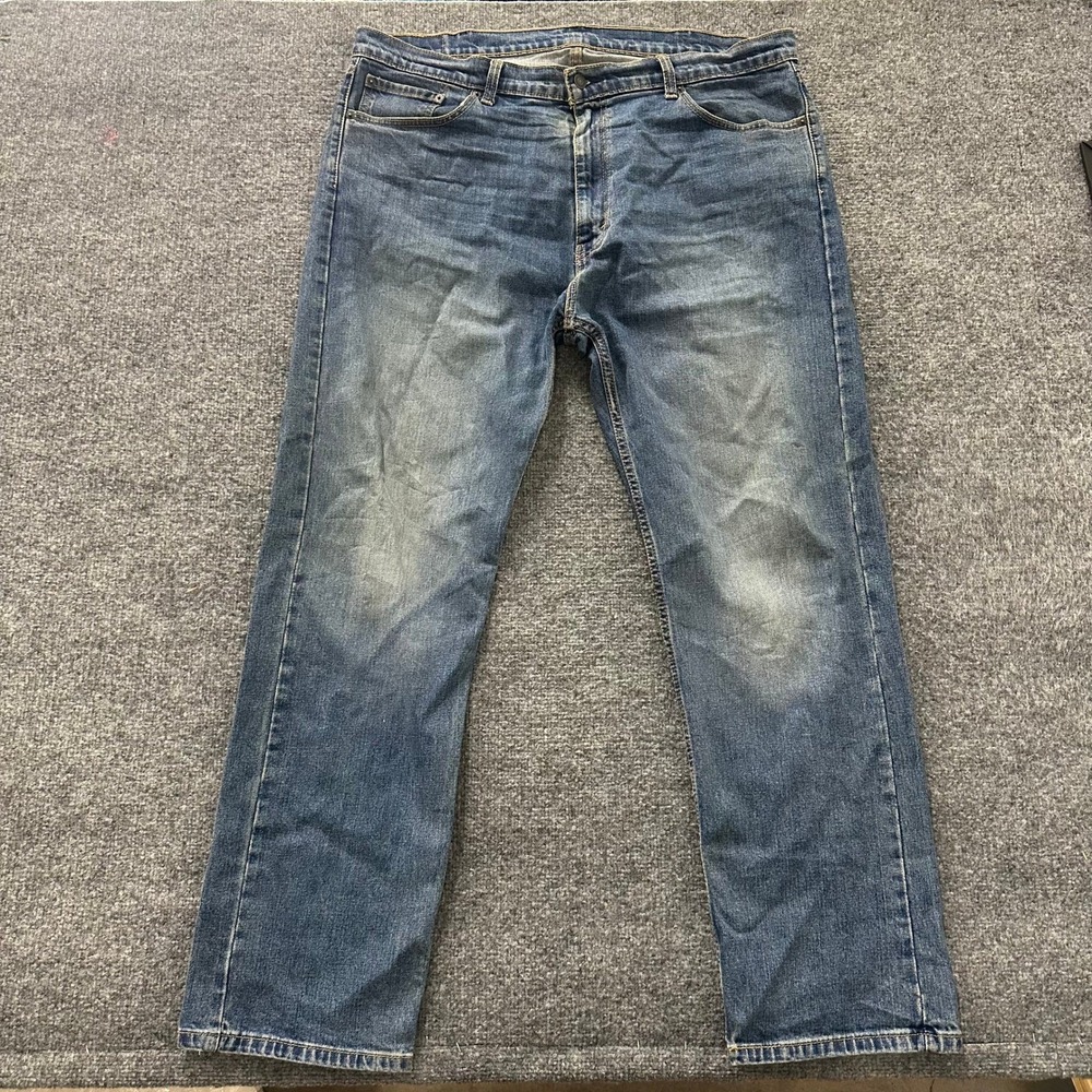 Levi's Jeans Mens Size 40x32 Blue 505 Regular Fit Straight Leg Stretch Denim